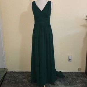 Hunter Green Bridesmaid/Prom Dress